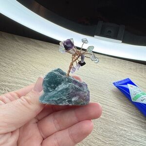 Handcrafted Gemstone Tree on Crystal Base